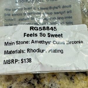 Amethyst Cubic Zirconia Ring